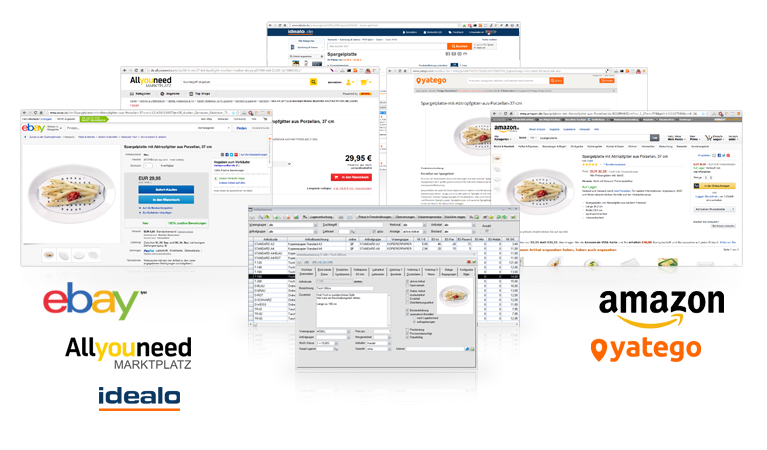 Warenwirtschaftssystem mit Amazon, eBay, Allyouneed, Yatego und Idealo Schnittstellen