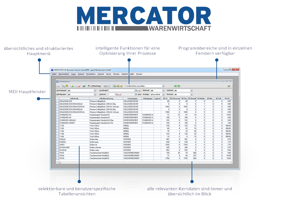 MERCATOR Warenwirtschaftssystem MERCATOR Warenwirtschaftssystem