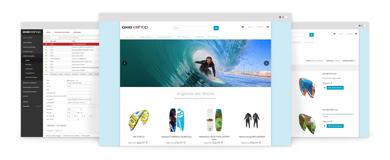 OXID eShop Screenshots